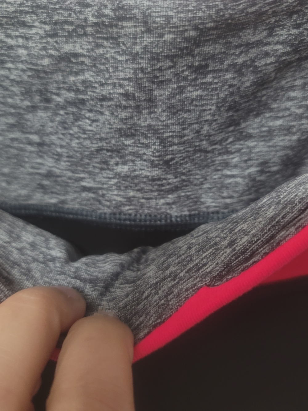 PINK Victoria's Secret Neon Pink and Black Colorblock Athletic Yoga Pants - Picture 4 of 8